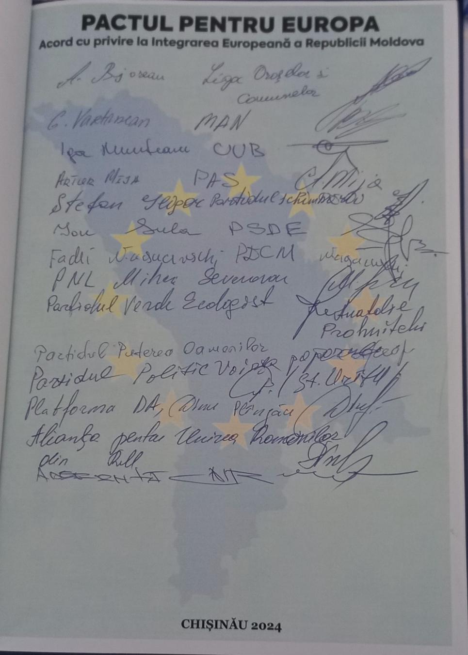 Am semnat pactul pentru&nbsp;Europa